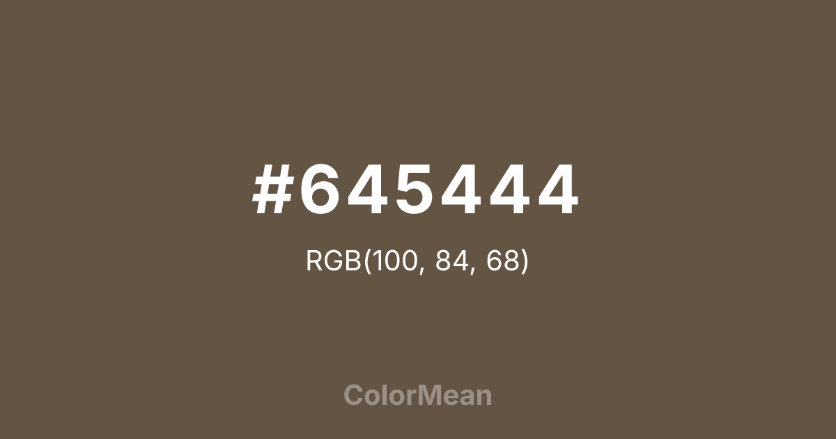 #645444 color swatch