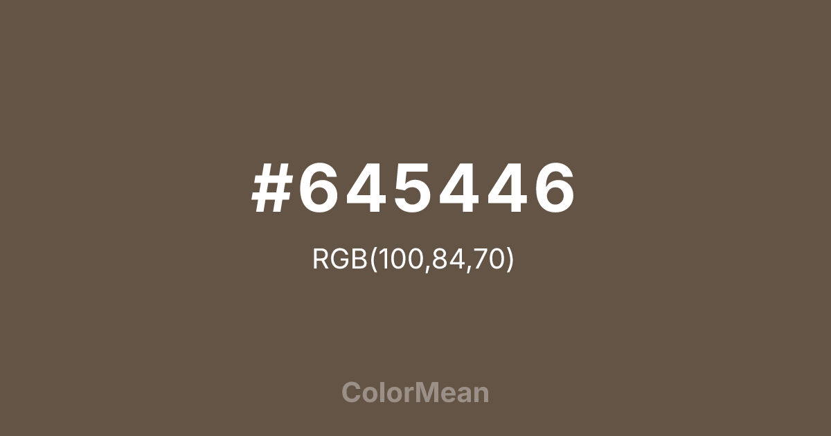 #645446 color swatch