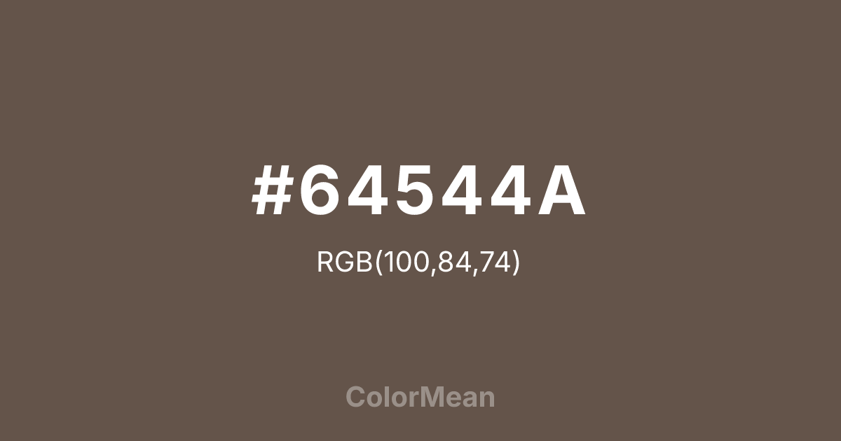 #64544A color swatch