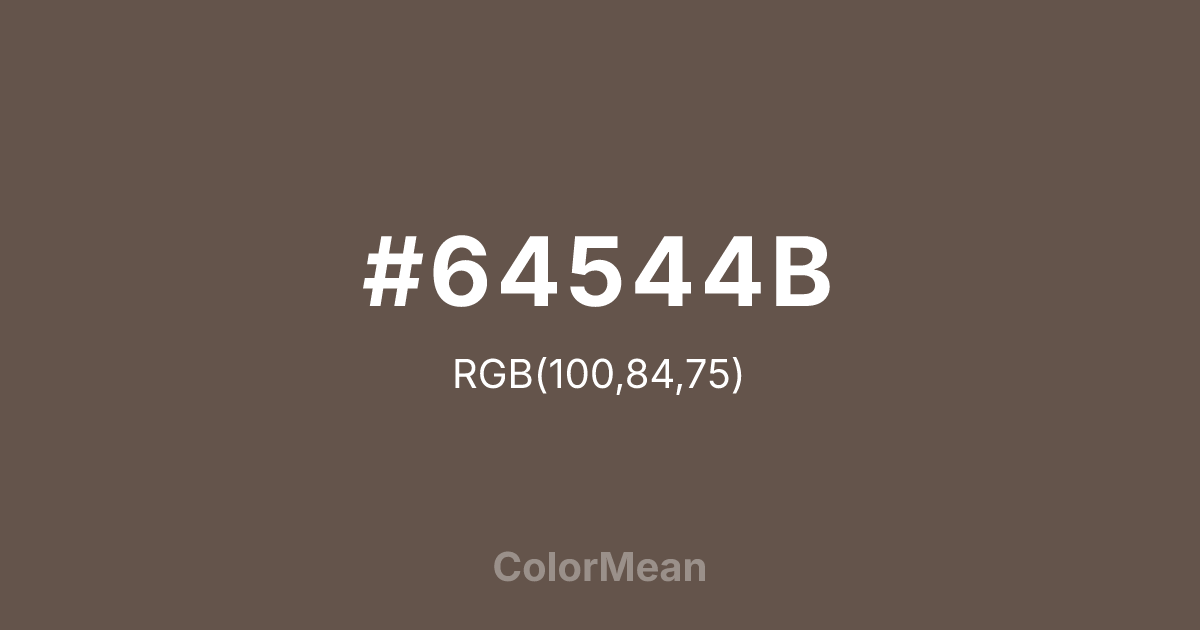 #64544B color swatch