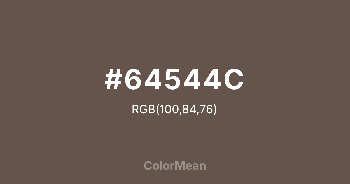 #64544C color swatch