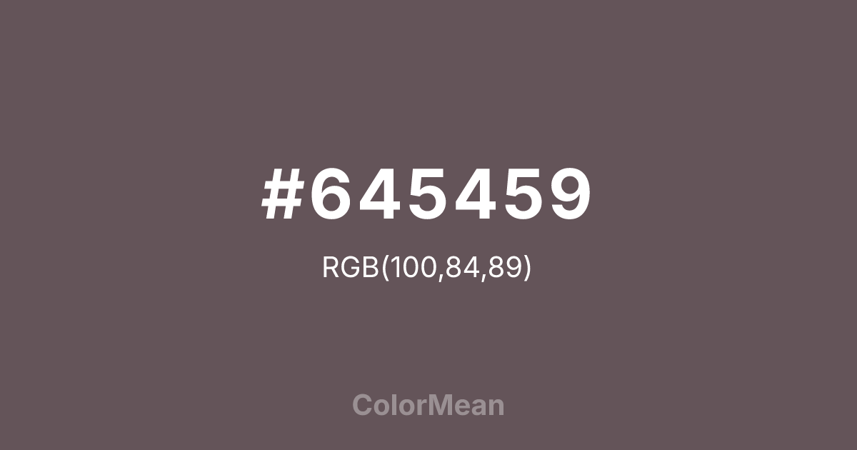 #645459 color swatch