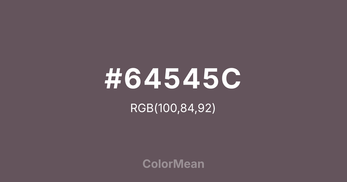 #64545C color swatch