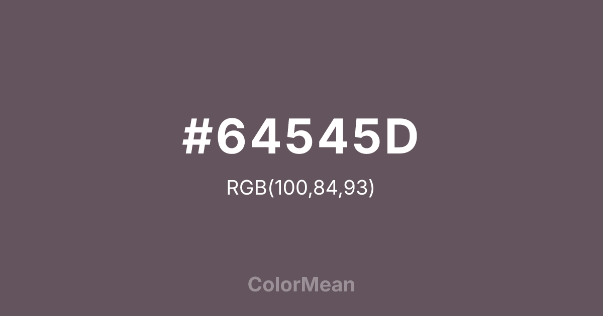 #64545D color swatch