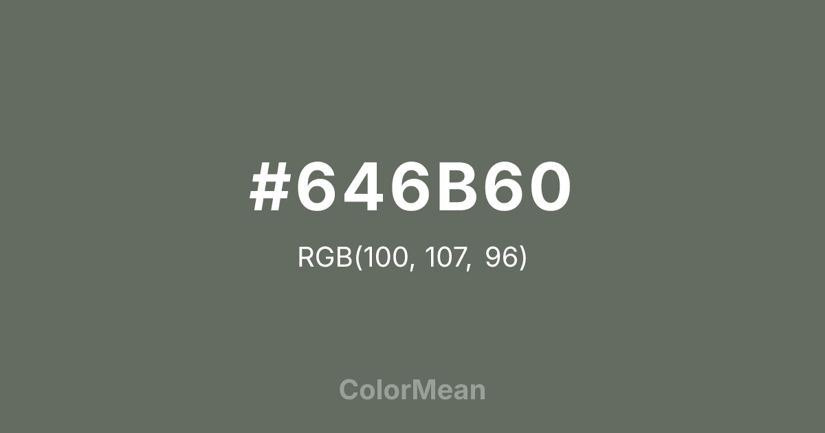 #646B60 color swatch