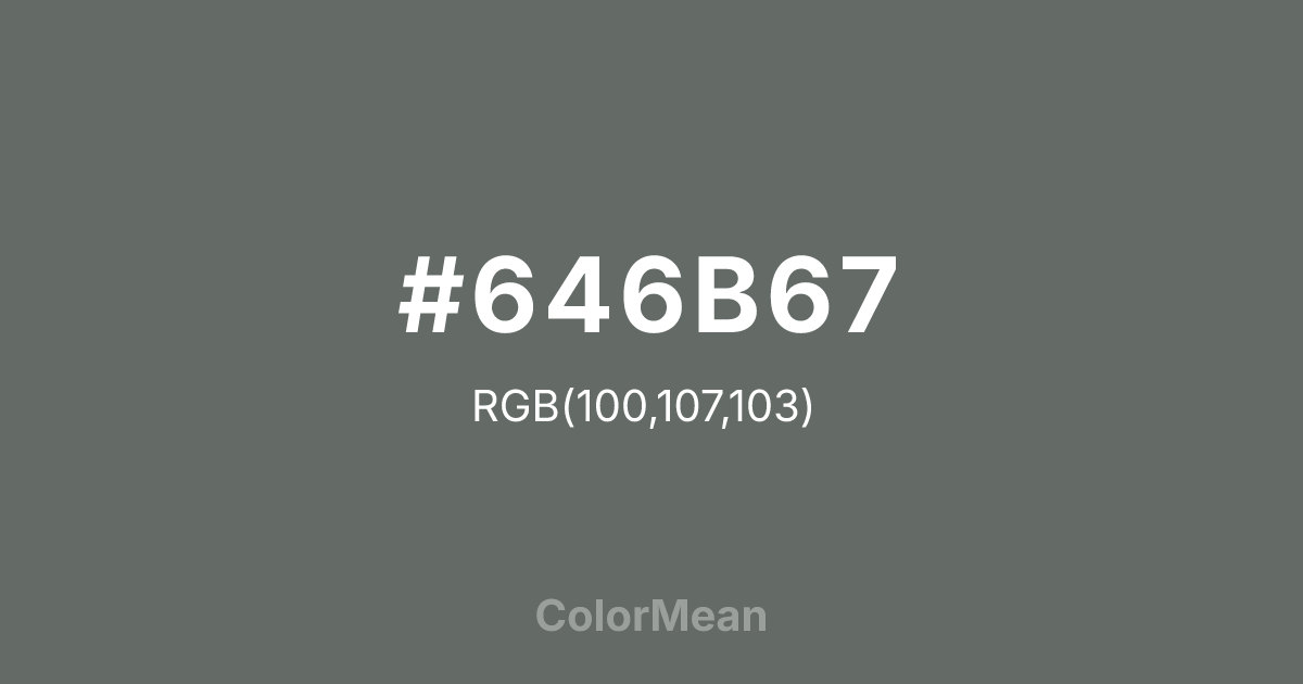 #646B67 color swatch