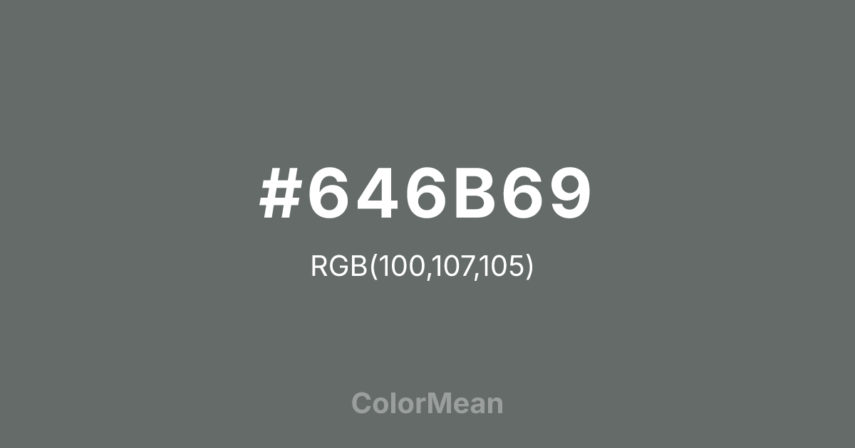 #646B69 color swatch