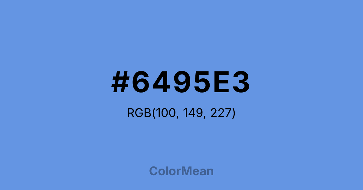 #6495E3 color swatch