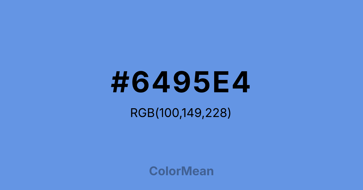 #6495E4 color swatch