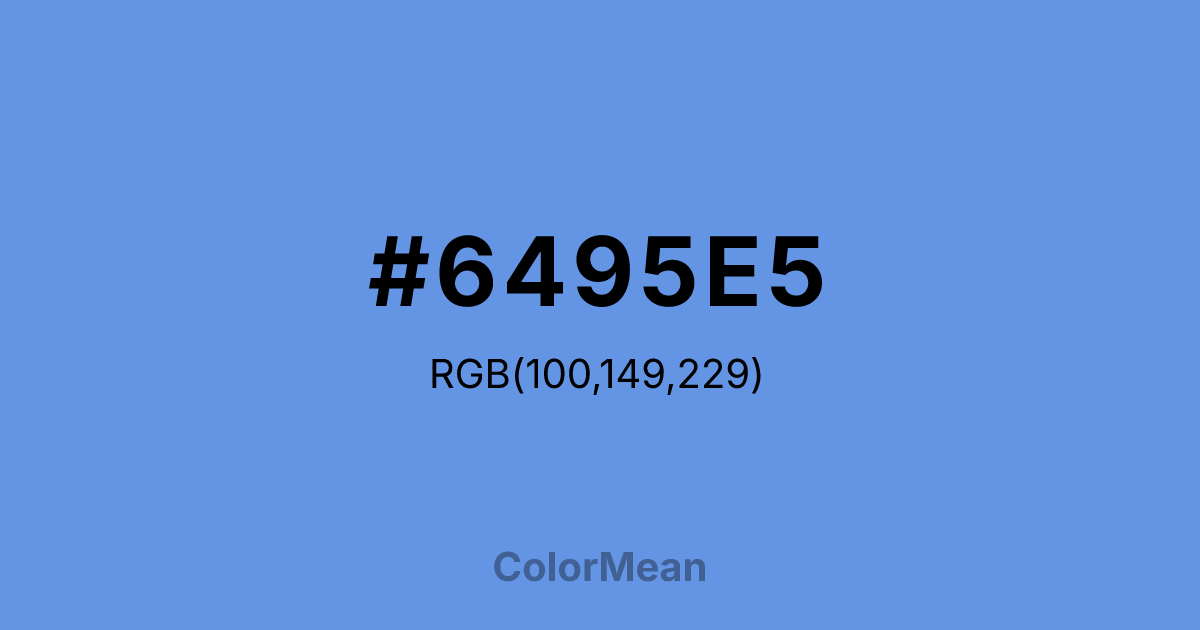 #6495E5 color swatch