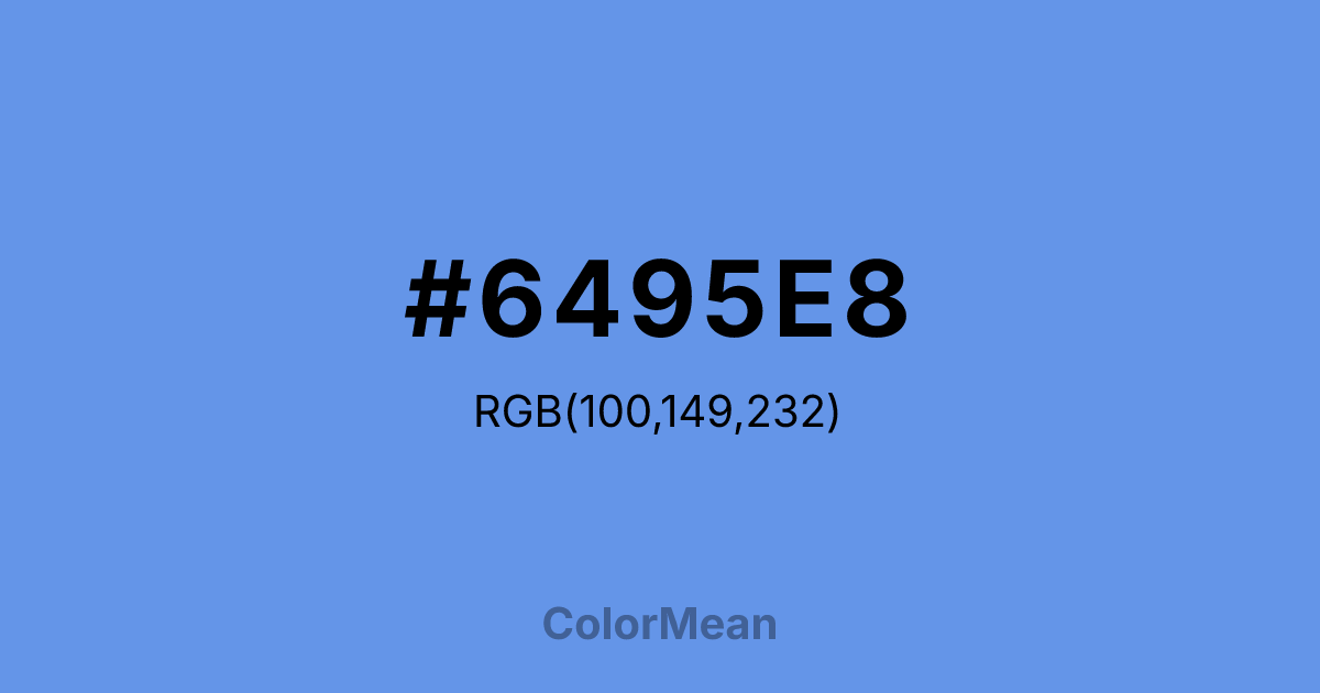 #6495E8 color swatch