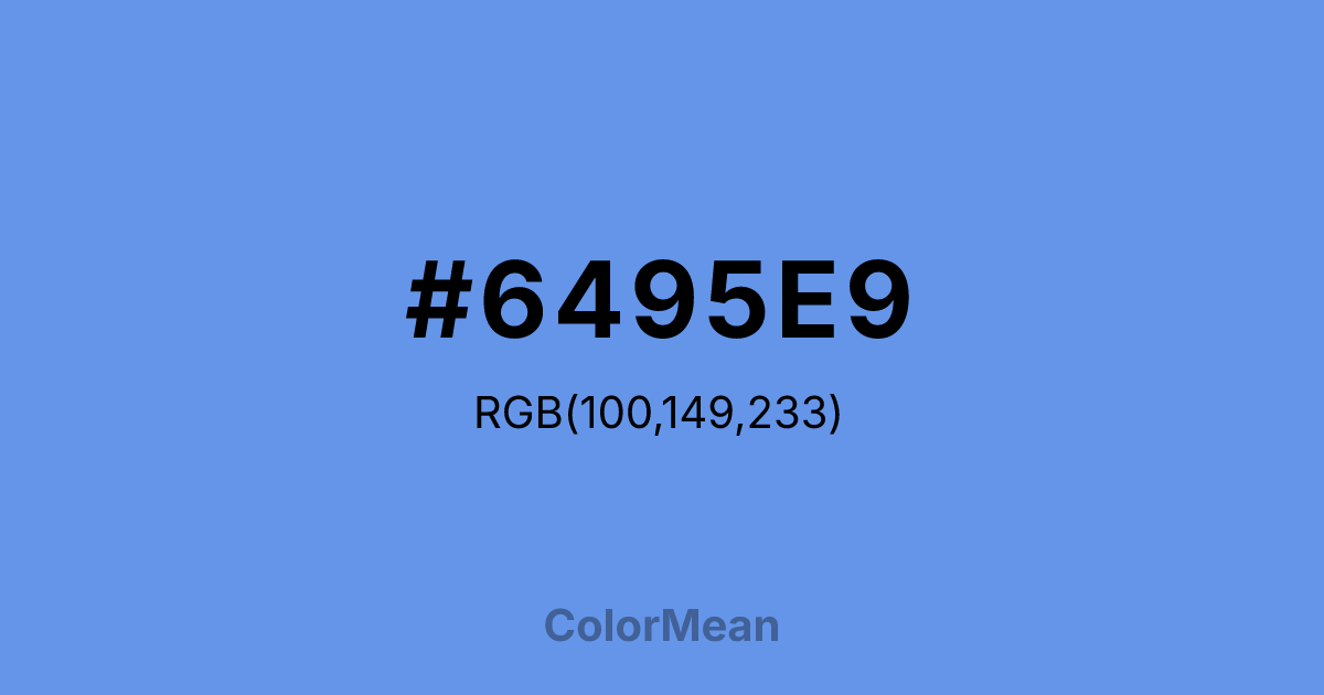 #6495E9 color swatch
