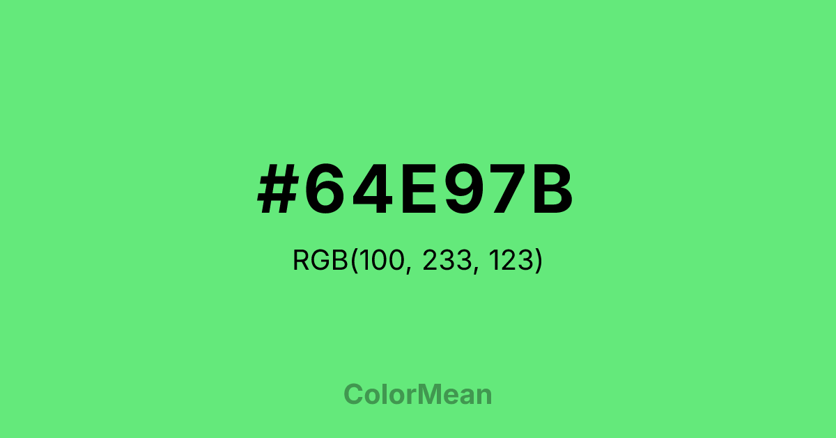 #64E97B color swatch