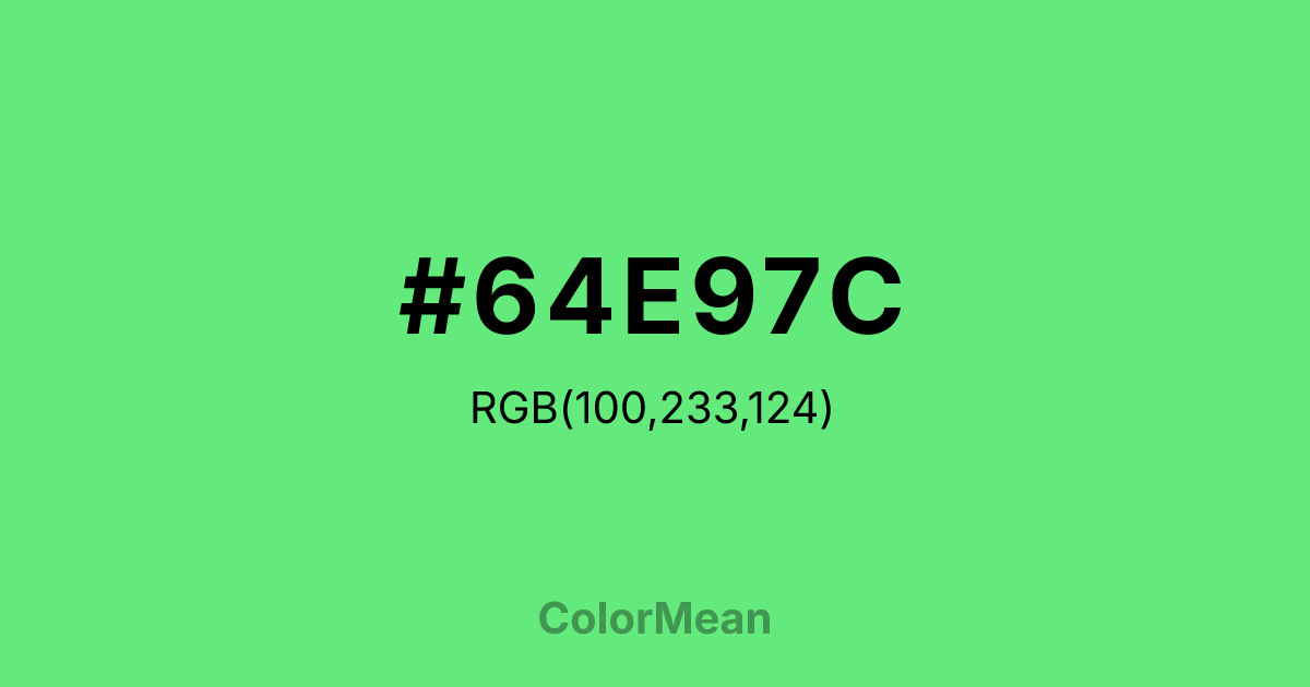 #64E97C color swatch