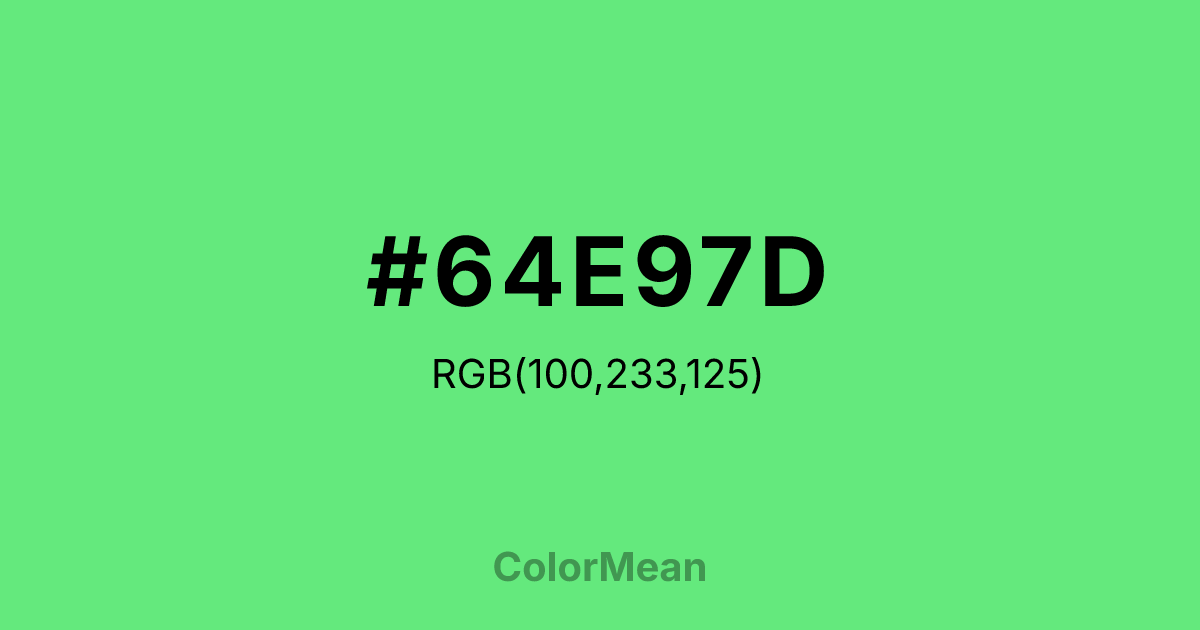 #64E97D color swatch