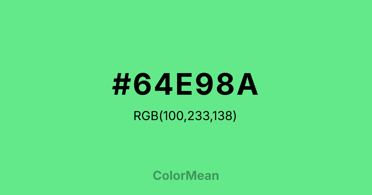 #64E98A color swatch