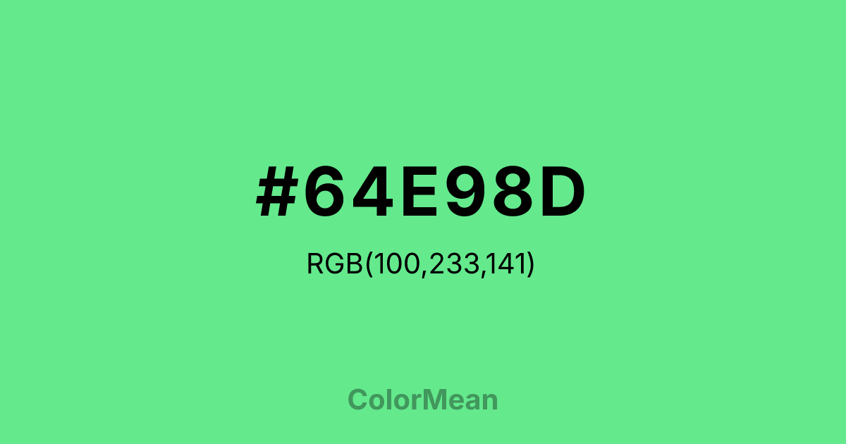 #64E98D color swatch