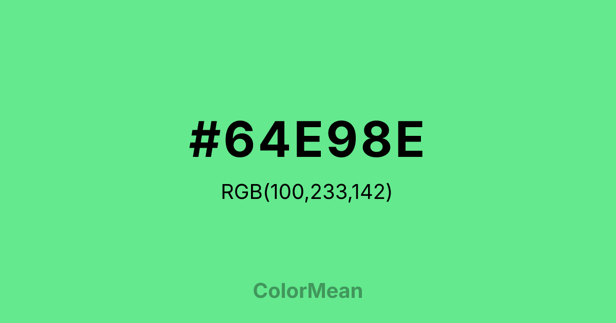 #64E98E color swatch
