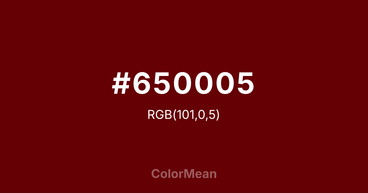 #650005 color swatch