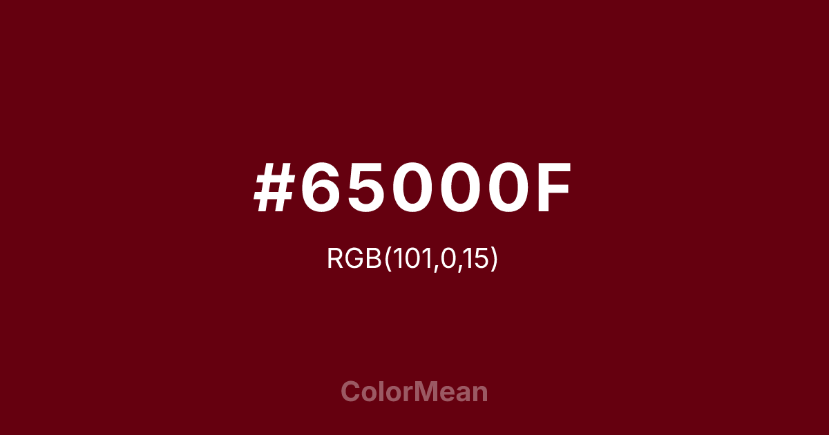 #65000F color swatch