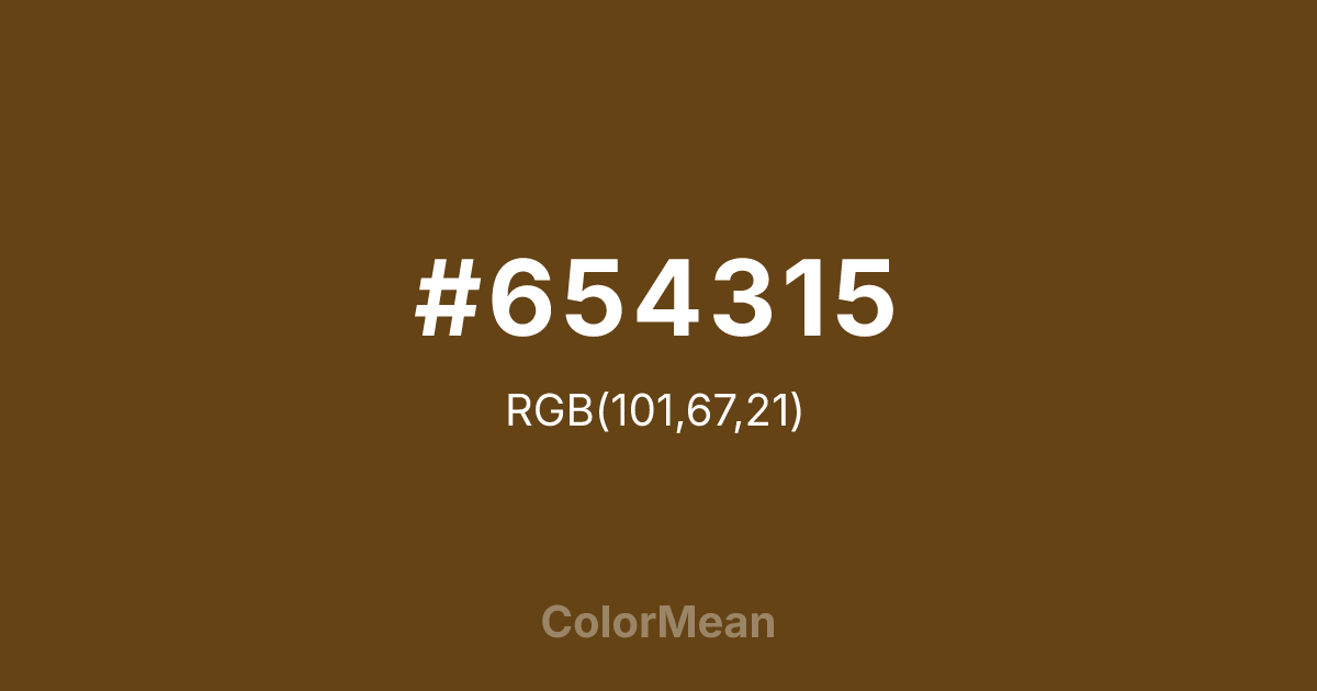 #654315 color swatch