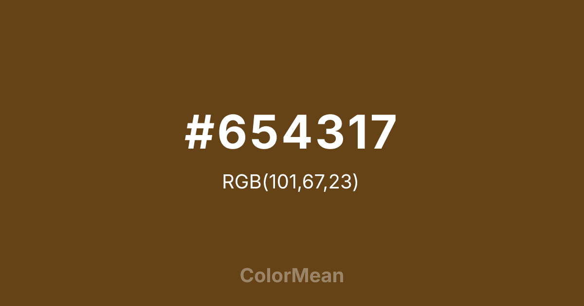 #654317 color swatch