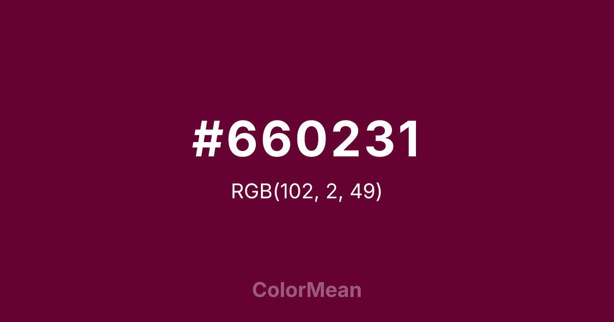 #660231 color swatch