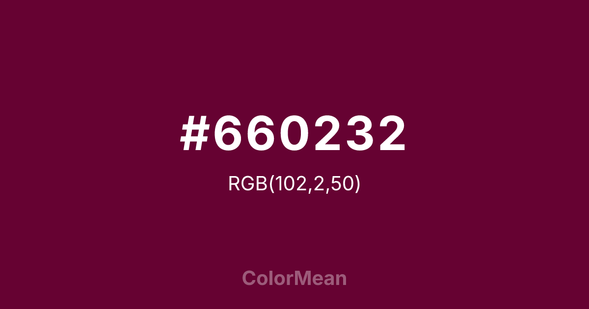 #660232 color swatch