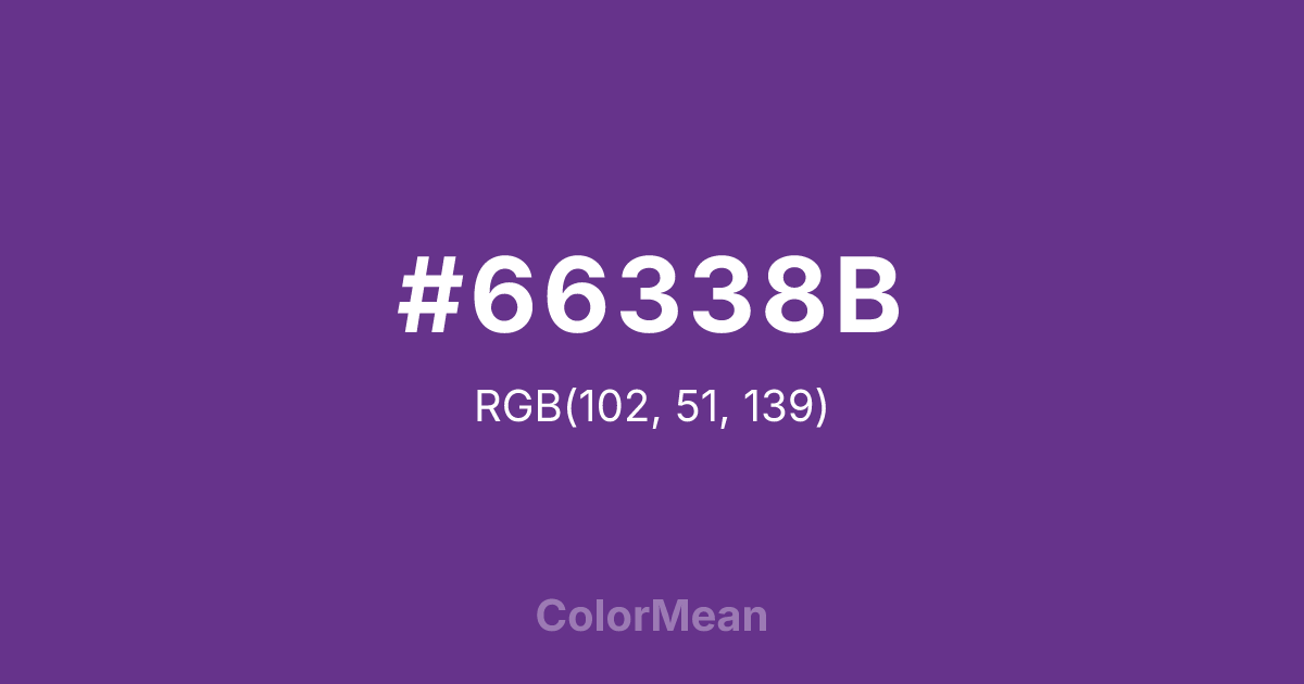 #66338B color swatch