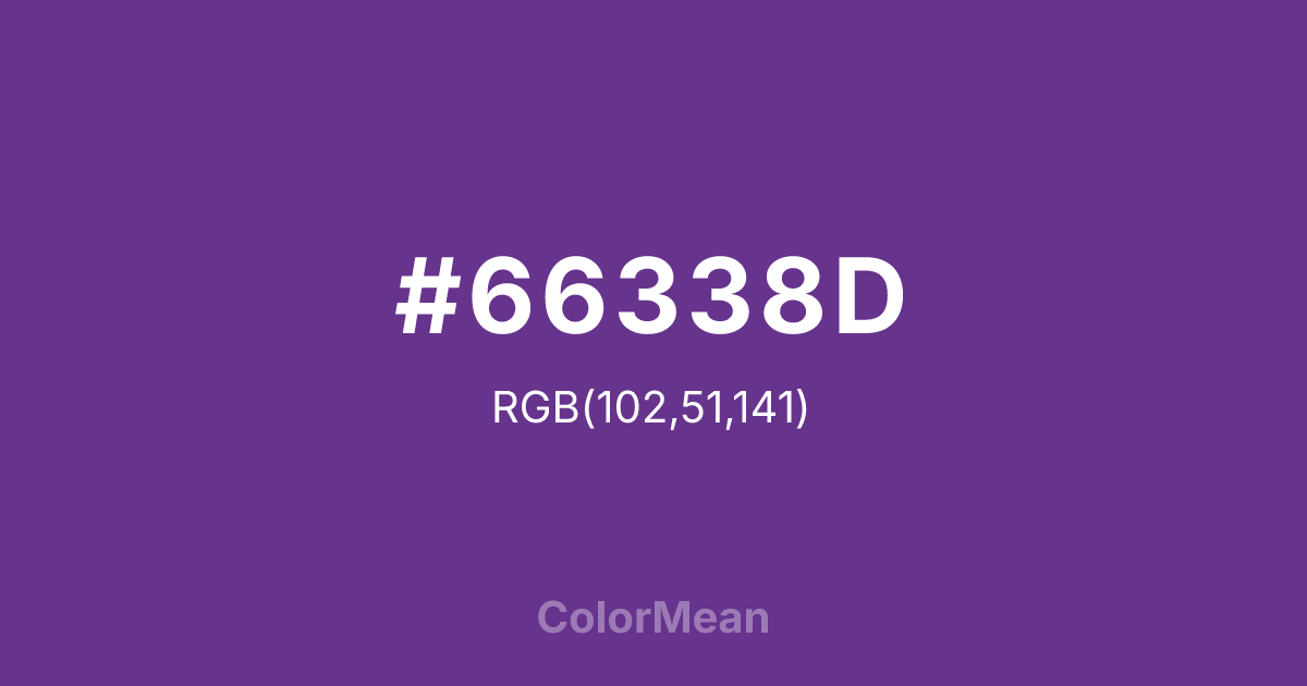 #66338D color swatch