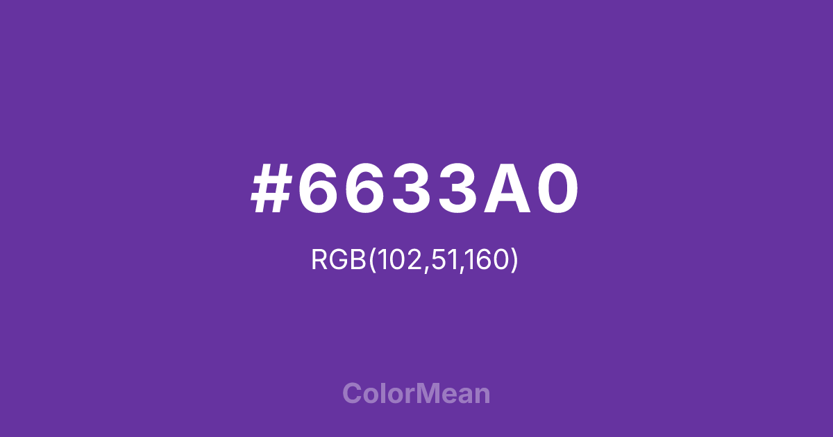 #6633A0 color swatch