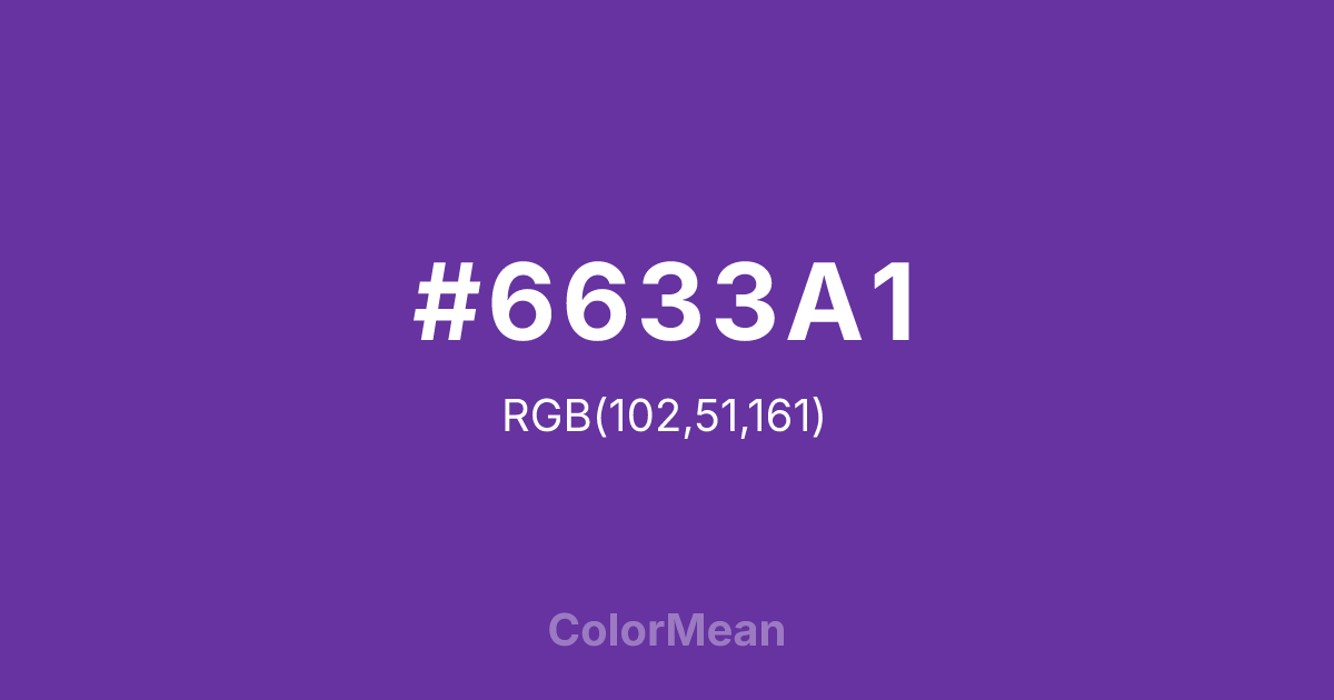#6633A1 color swatch