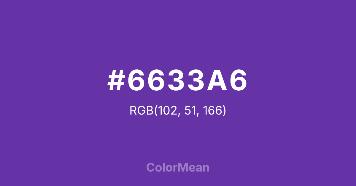 #6633A6 color swatch