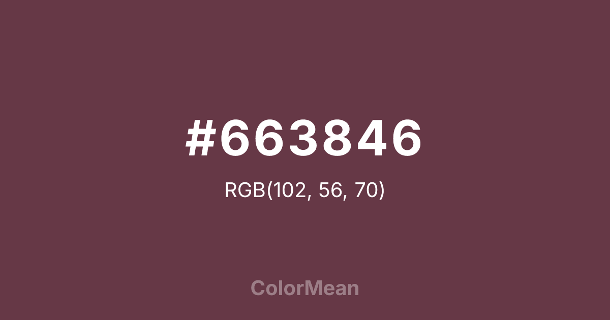 #663846 color swatch