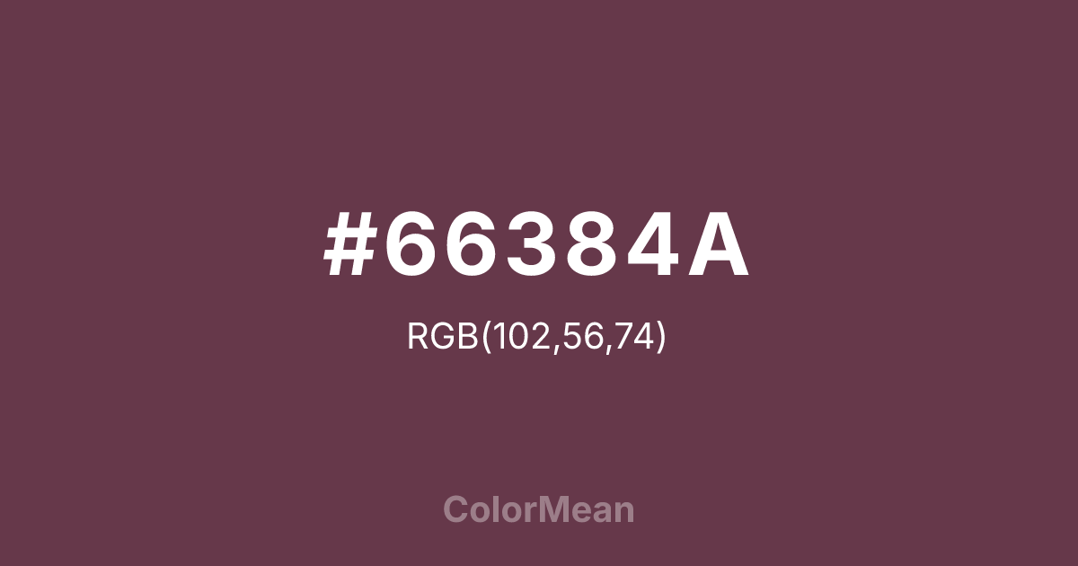 #66384A color swatch