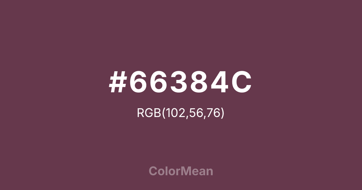 #66384C color swatch