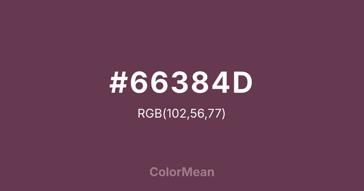 #66384D color swatch