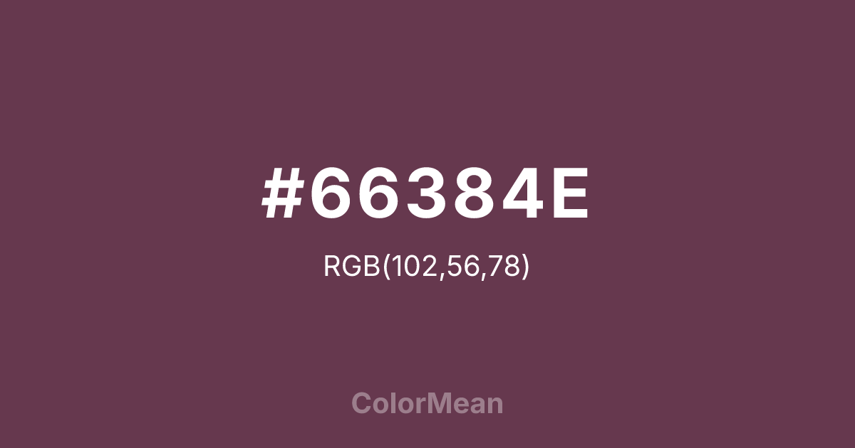 #66384E color swatch
