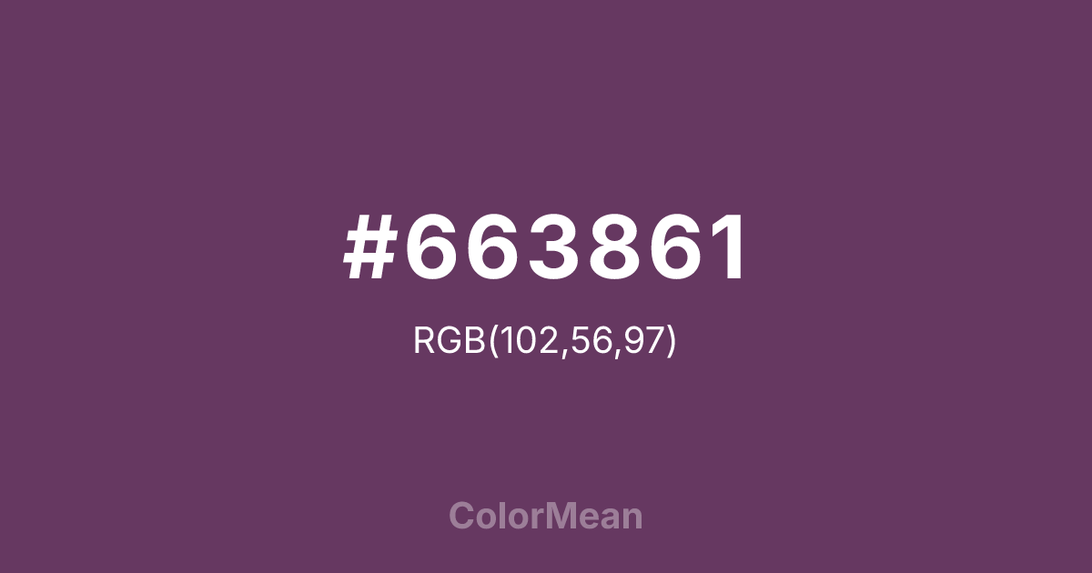 #663861 color swatch