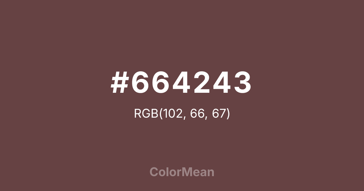 #664243 color swatch