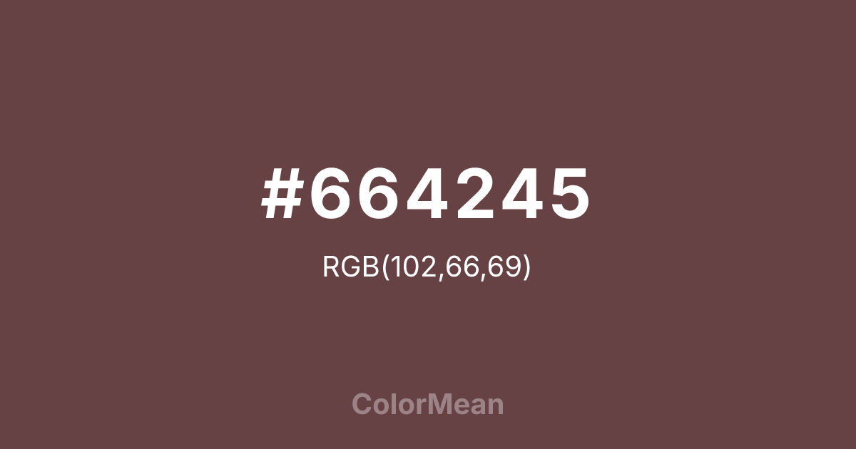 #664245 color swatch