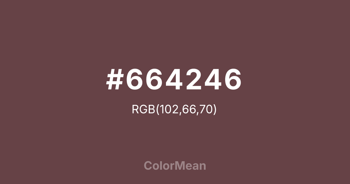 #664246 color swatch
