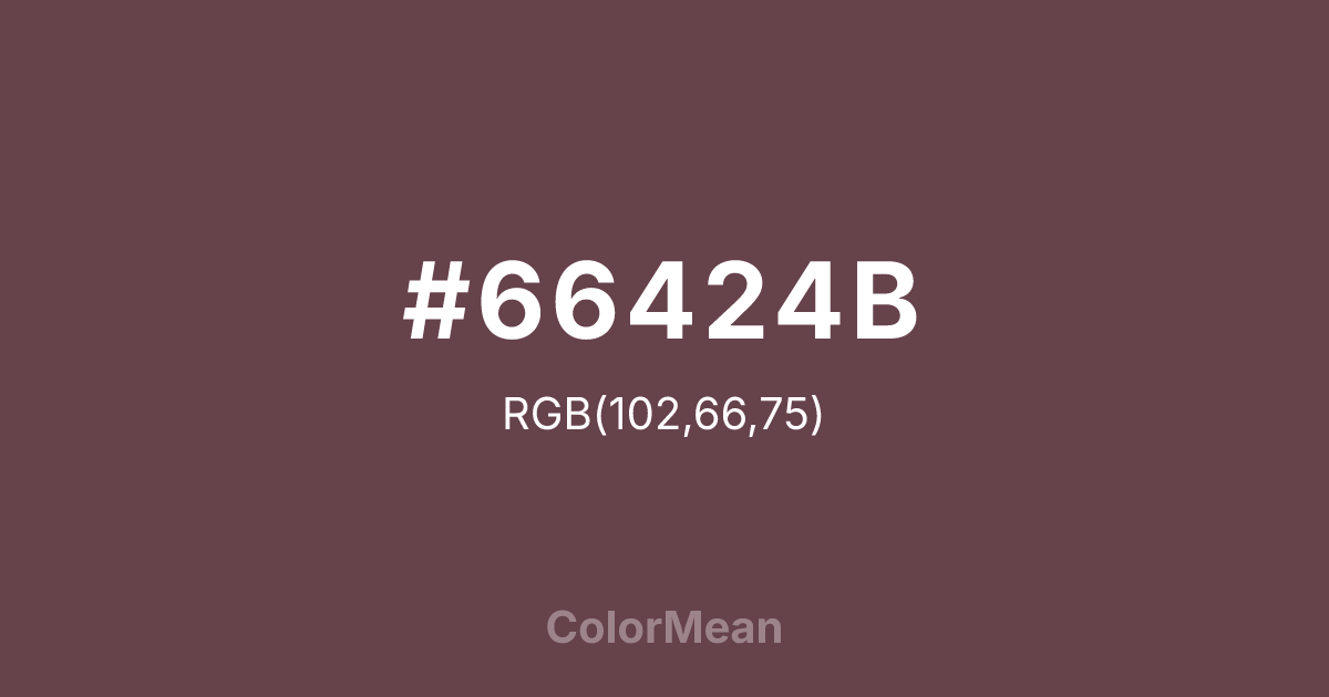 #66424B color swatch