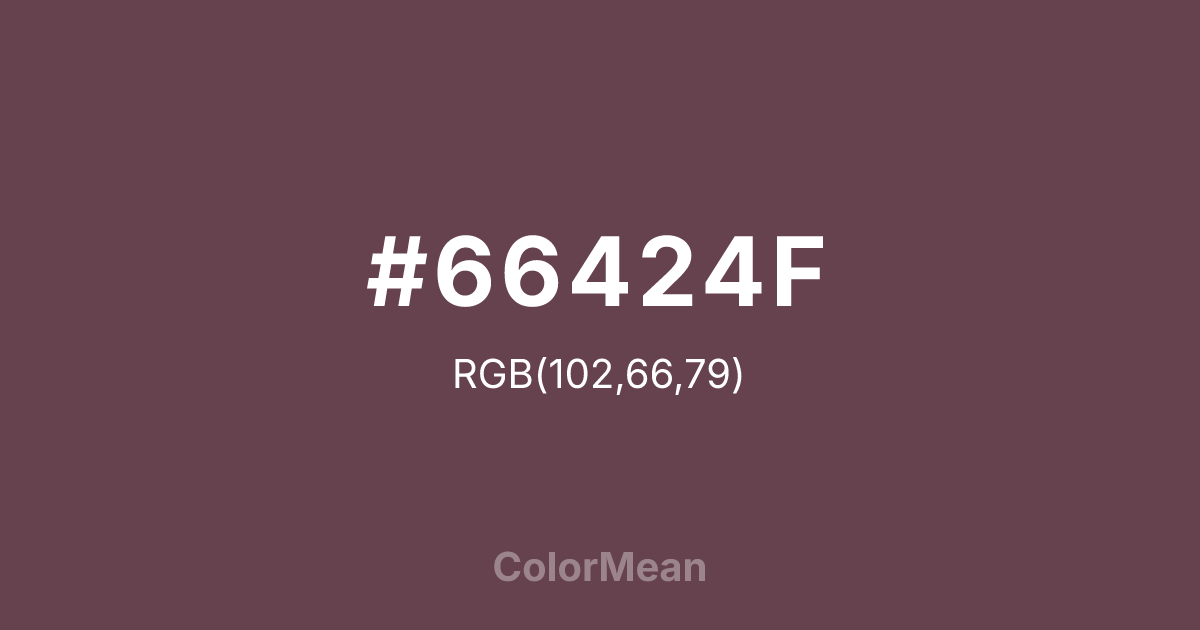 #66424F color swatch
