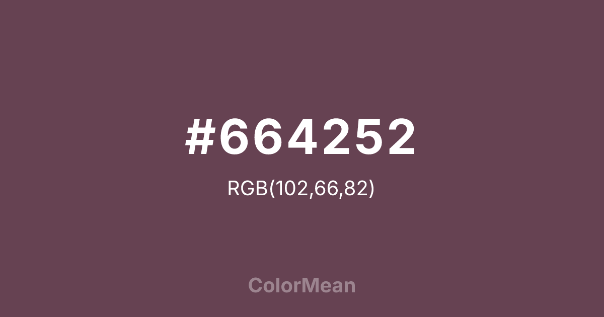 #664252 color swatch