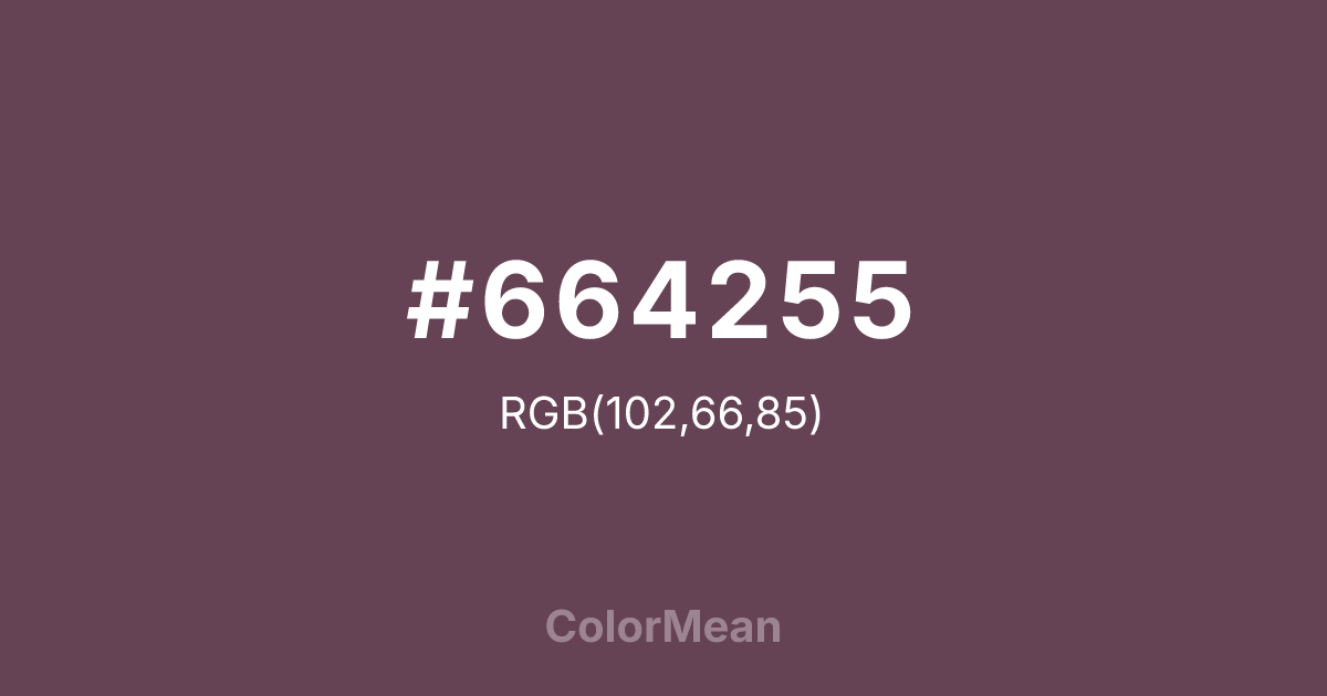 #664255 color swatch