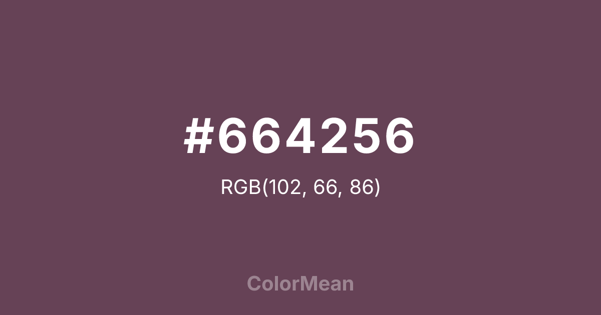 #664256 color swatch