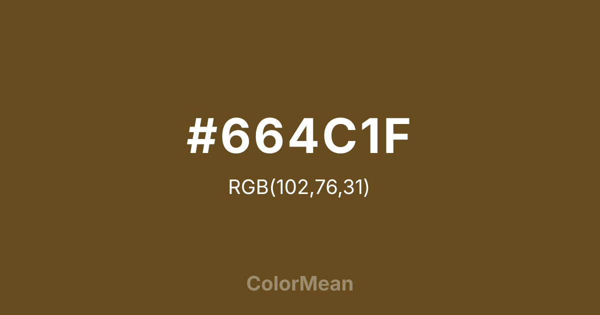 #664C1F color swatch