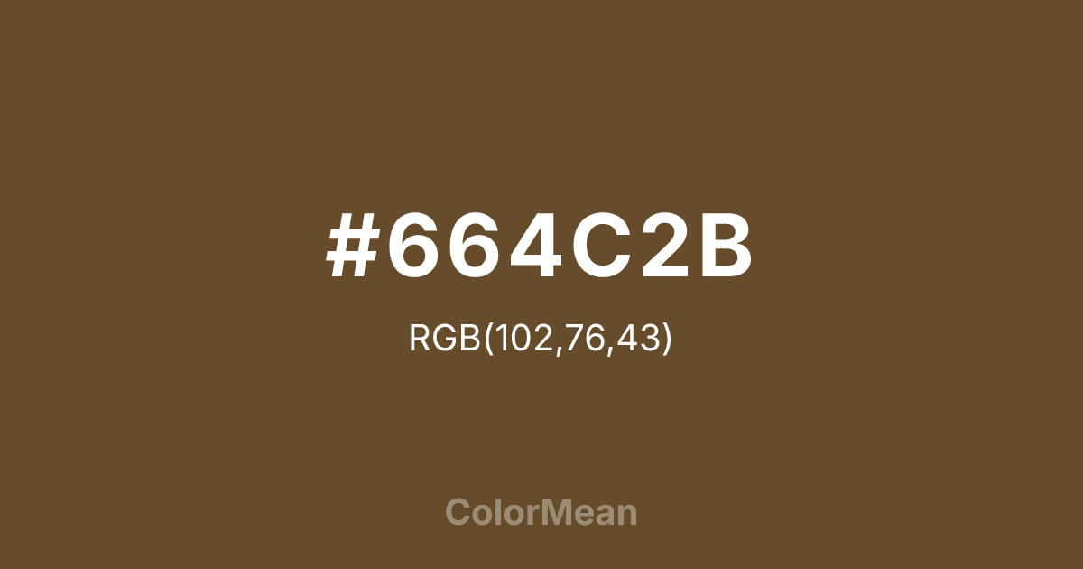 #664C2B color swatch