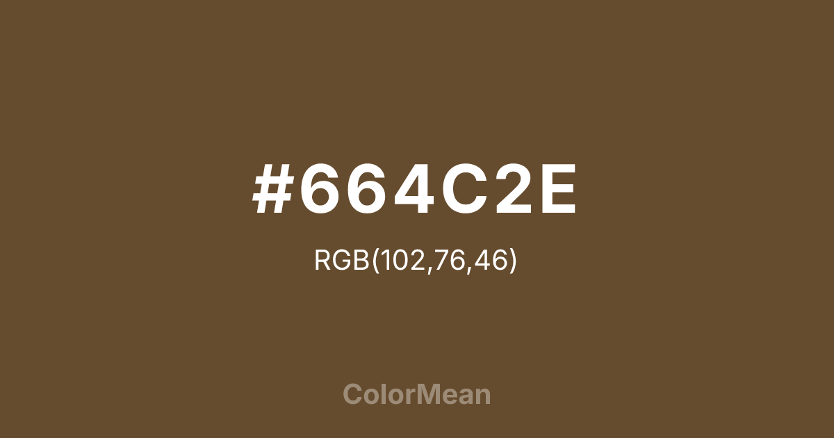 #664C2E color swatch